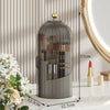 360° Rotating Makeup Brush & Cosmetic Organizer with Lid