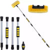 Soft Bristle Truck Wash Brush with Extendable Pole for Vehicles