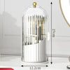 360° Rotating Makeup Brush & Cosmetic Organizer with Lid