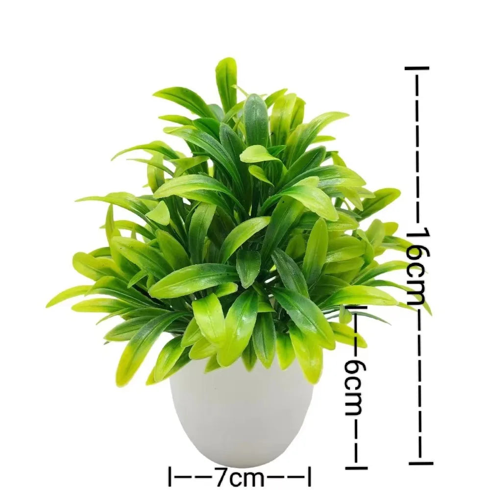 Mini Artificial Potted Flowers Bonsai - Fake Plant Table Decor & Home Garden Ornament - Hom Haven