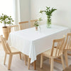 White Table Cloth Waterproof Anti Scratch Polyester Tablecloth Decorative Washable Fabric Table Cover Home Dining Buffet Party
