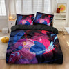 3pcs/set K-Pop Bedding Set Demon Hunters Colorful Print Polyester Student Dormitory Bed Sheet Duvet Cover Kid Gift Home Textile