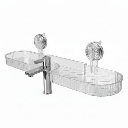 Wall-Mounted Suction Cup Bathroom Storage Rack - Hom Haven