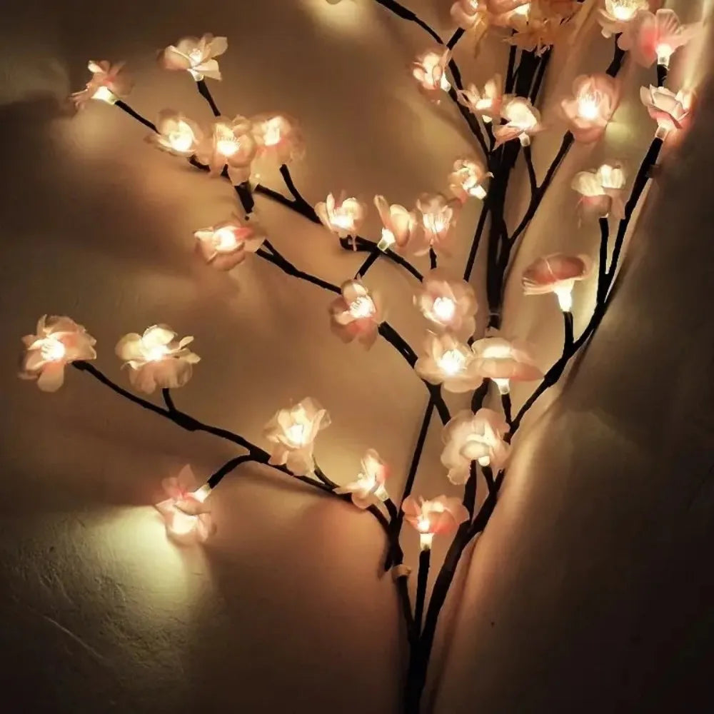 Cherry Blossom Vine Lights 72/96 LEDs USB 8 Modes Indoor Decor