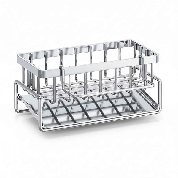 Over-Sink Kitchen Organizer - Faucet-Mounted Sponge Holder & Drying Rack for Space-Saving Storage - Hom Haven