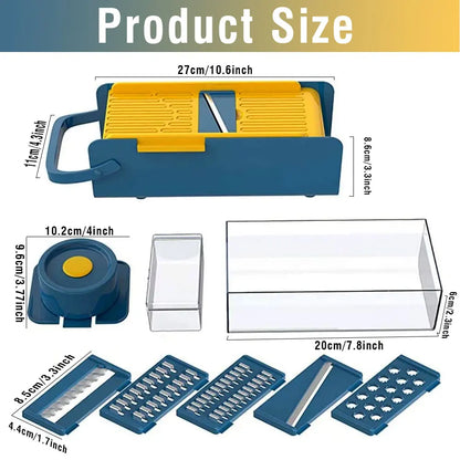 9-in-1 Vegetable Cutter & Slicer with Drain Basket - Hom Haven