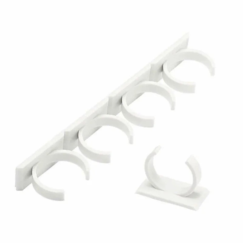 Wall Mount Spice Rack Organizer - Plastic Clip Holder for Kitchen Jars & Seasoning Bottles (1/4 Pcs) - Hom Haven