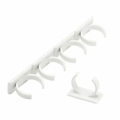 Wall Mount Spice Rack Organizer - Plastic Clip Holder for Kitchen Jars & Seasoning Bottles (1/4 Pcs) - Hom Haven