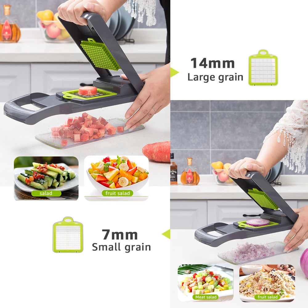9-in-1 Vegetable Cutter & Slicer with Drain Basket