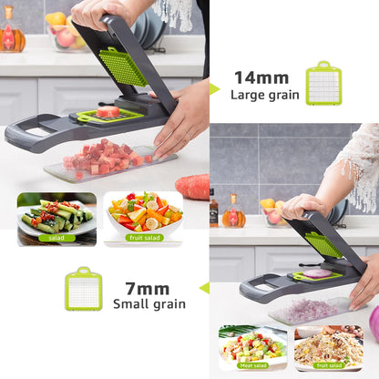 9-in-1 Vegetable Cutter & Slicer with Drain Basket - Hom Haven