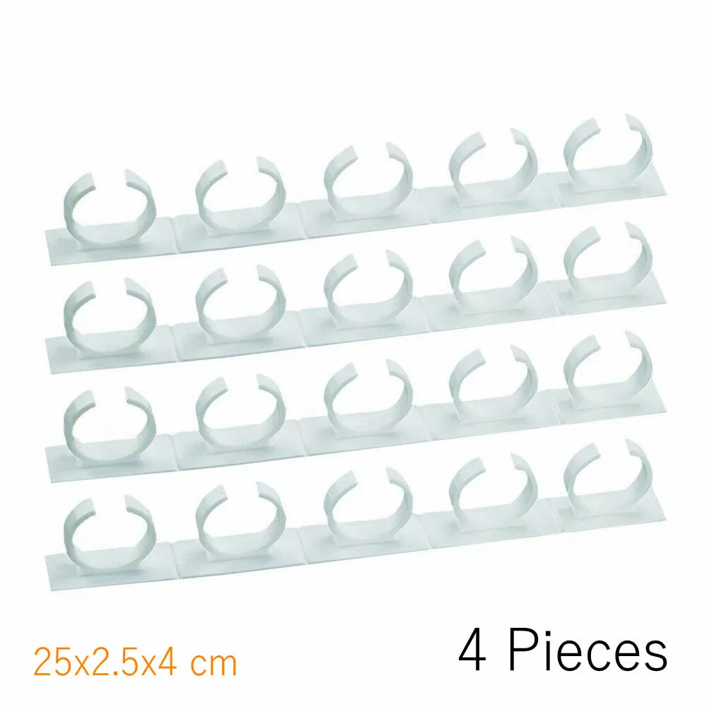 Wall Mount Spice Rack Organizer - Plastic Clip Holder for Kitchen Jars & Seasoning Bottles (1/4 Pcs) - Hom Haven