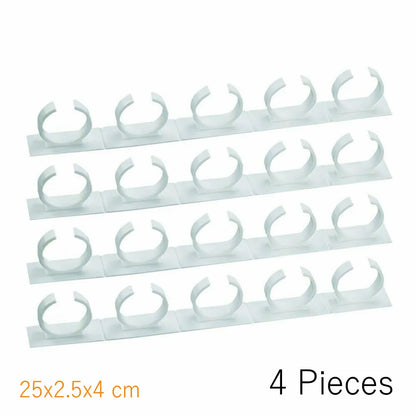 Wall Mount Spice Rack Organizer - Plastic Clip Holder for Kitchen Jars & Seasoning Bottles (1/4 Pcs) - Hom Haven