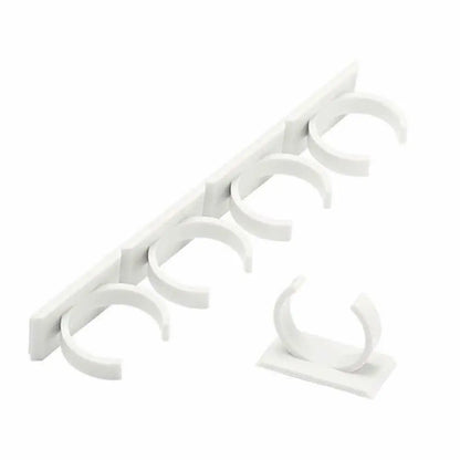 Wall Mount Spice Rack Organizer - Plastic Clip Holder for Kitchen Jars & Seasoning Bottles (1/4 Pcs) - Hom Haven