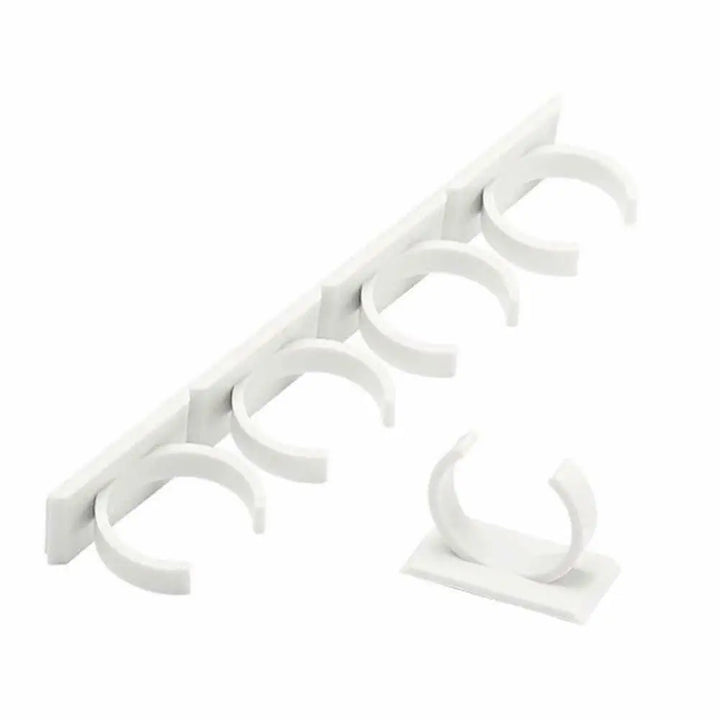 Wall Mount Spice Rack Organizer - Plastic Clip Holder for Kitchen Jars & Seasoning Bottles (1/4 Pcs)