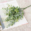 Artificial Plastic Plants Leaves Green Eucalyptus Branch Garden Vase Home Room Festival Wedding Wreath Decoration Fake Flowers