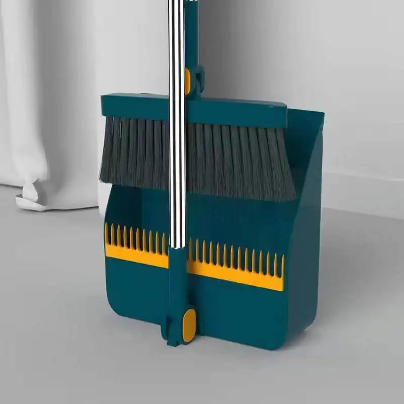 Foldable Broom and Dustpan Set 180° Rotating Household Cleaning Tool