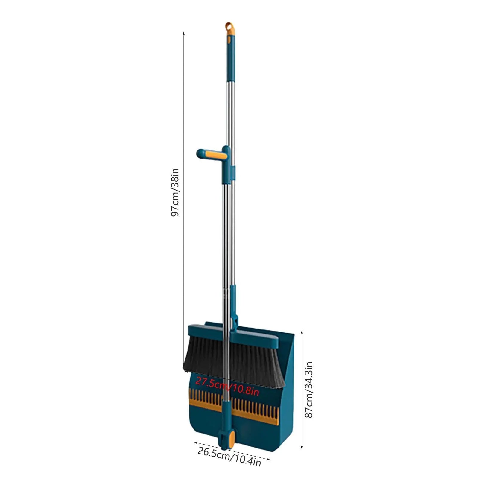 Foldable Broom and Dustpan Set 180° Rotating Household Cleaning Tool