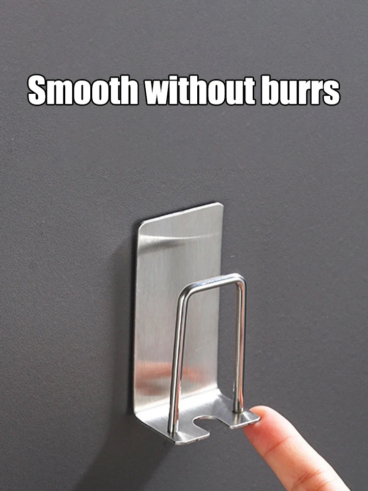 304 Stainless Steel Wall-Mounted Toothbrush Holder - No-Drill Bathroom Dental Cup & Storage Rack