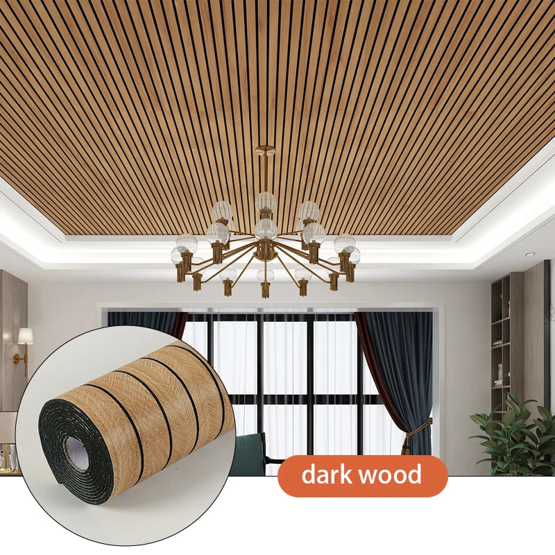 Self-Adhesive 3D Foam Wall Panel Sticker Roll - Peel & Stick Waterproof DIY Wallpaper for Living Room, Ceiling & Kitchen - Hom Haven