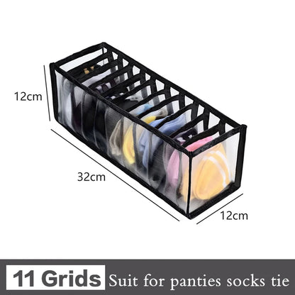 Foldable Underwear Drawer Organizer - Closet Divider Storage Box for Socks, Bras & Underpants - Hom Haven
