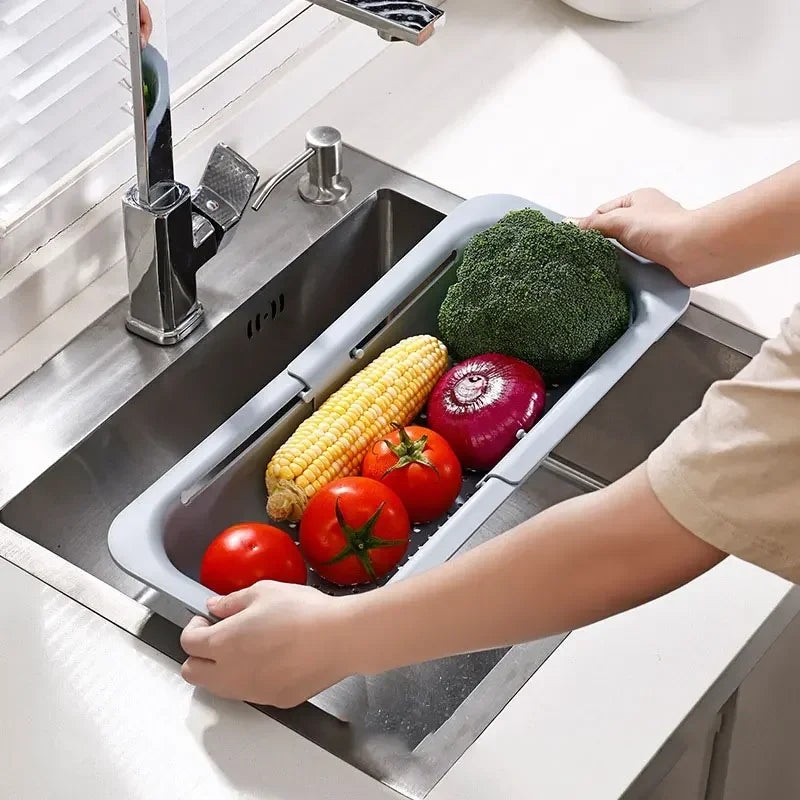 Adjustable Expandable Sink Drain Basket for Fruits & Vegetables