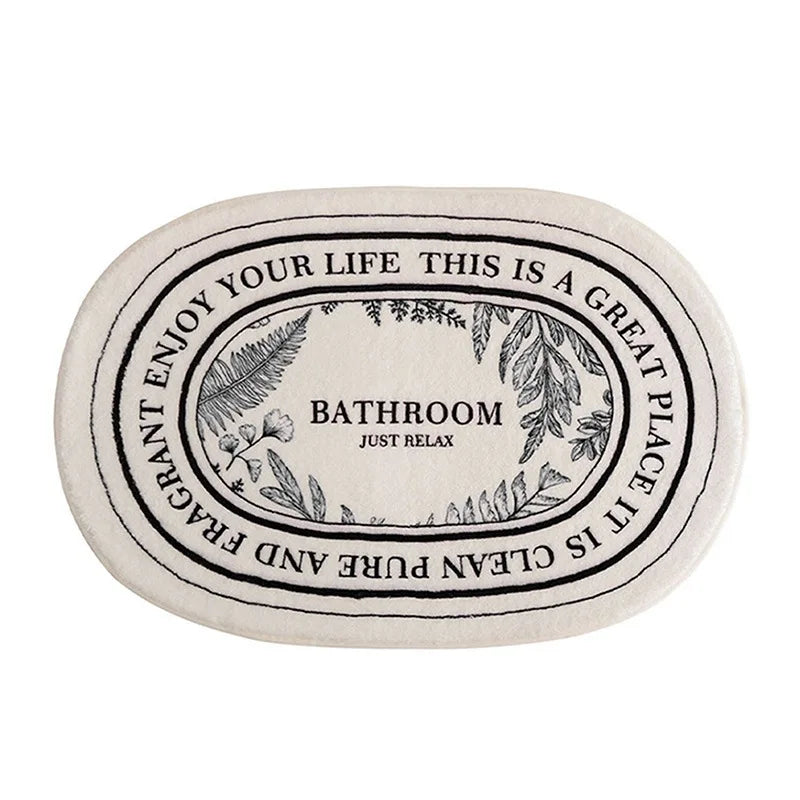 Floral Non-Slip Bath Mat - Absorbent Plush Entrance Rug for Bathroom, Balcony & Living Room