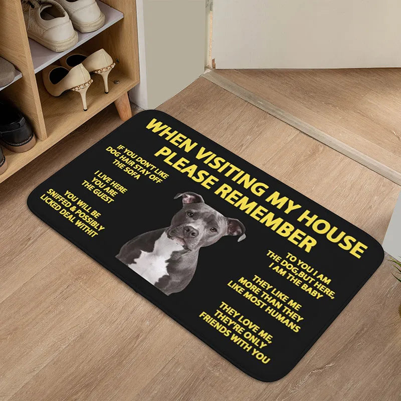 Staffordshire Bull Terrier Floor Door Bathroom Kitchen Mats Anti-Slip Indoor Doormat Garden Entrance Carpet Rug