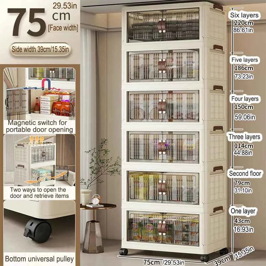 Large Capacity Foldable Wardrobe Storage Cabinet - Dustproof Closet Organizer, Easy to Install - Hom Haven