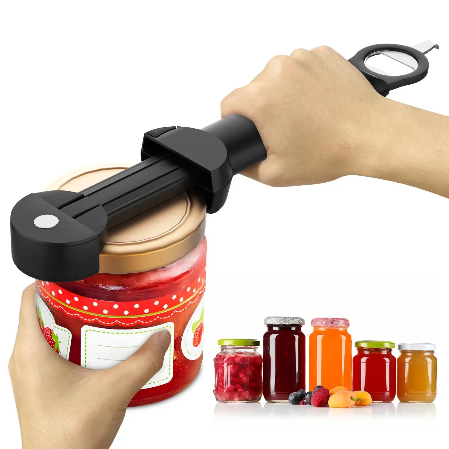 Adjustable Magnetic Bottle Opener for Weak Hands and Seniors