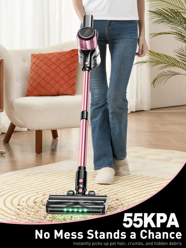 Cordless 10-in-1 Stick Vacuum Cleaner 55KPa Powerful for Home & Pets