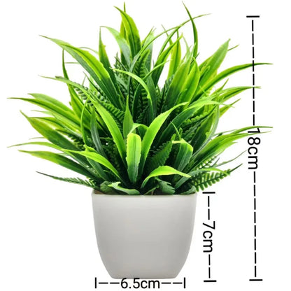Mini Artificial Potted Flowers Bonsai - Fake Plant Table Decor & Home Garden Ornament - Hom Haven