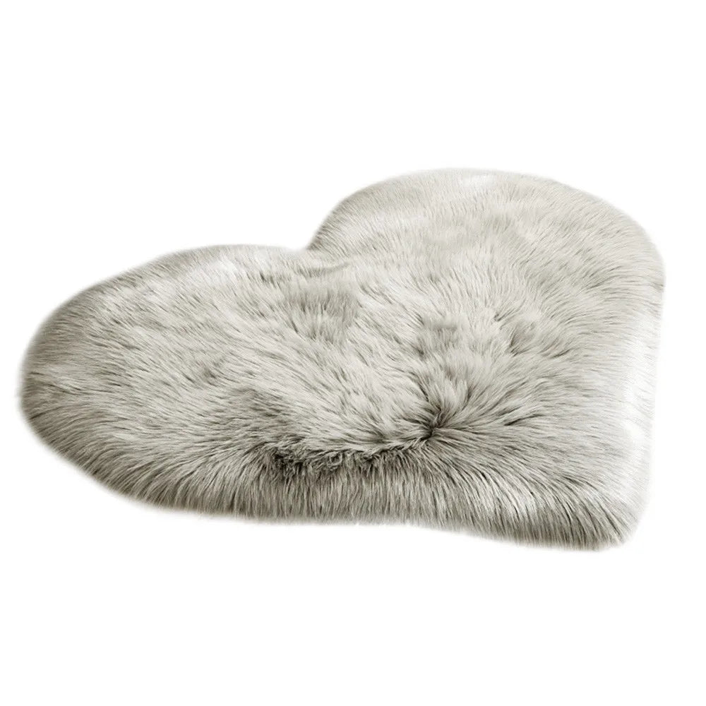 Faux Sheepskin Shaggy Area Rug - Non-Slip Fluffy Soft Imitation Wool Bedroom & Indoor Carpet