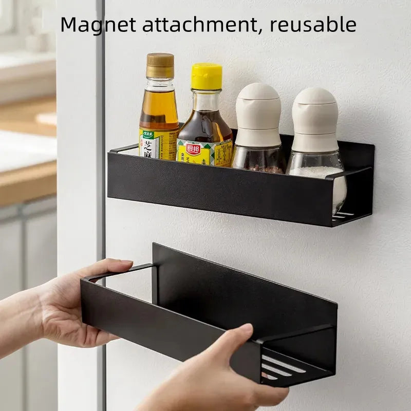 Magnetic Refrigerator Side Storage Rack Organizer