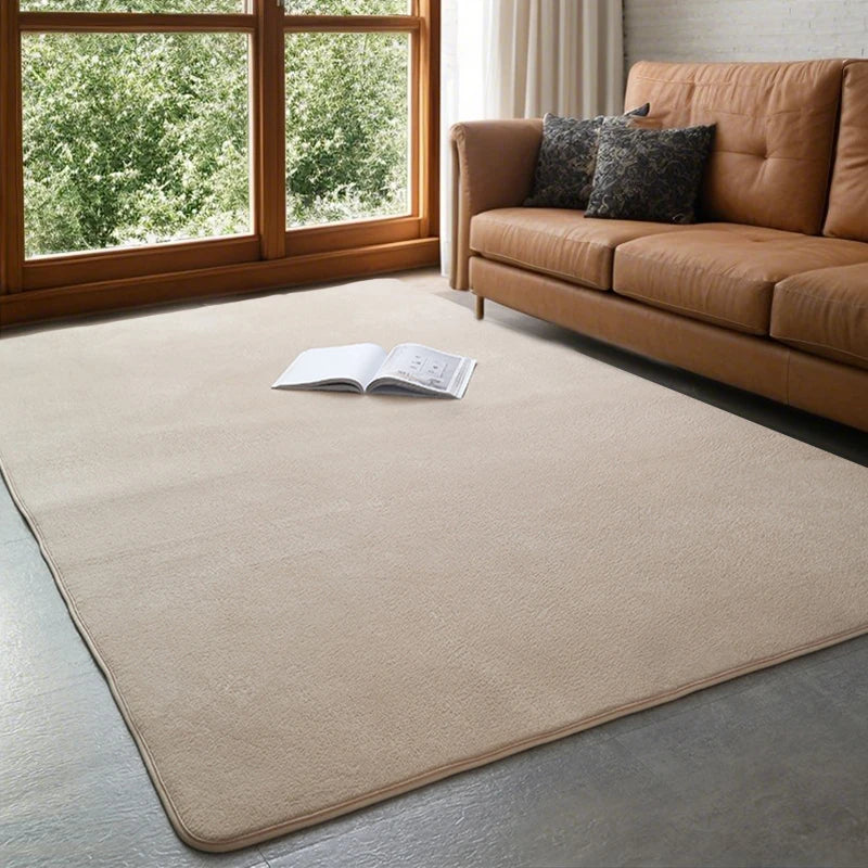 VIKAMA Modern Coral Velvet Carpet - Soft Non-Slip Large Area Rug for Living Room, Bedroom & Kids Play Mat