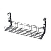 Under-Desk Cable Management Tray - No-Punch Metal Wire Organizer for Home Office & Kitchen