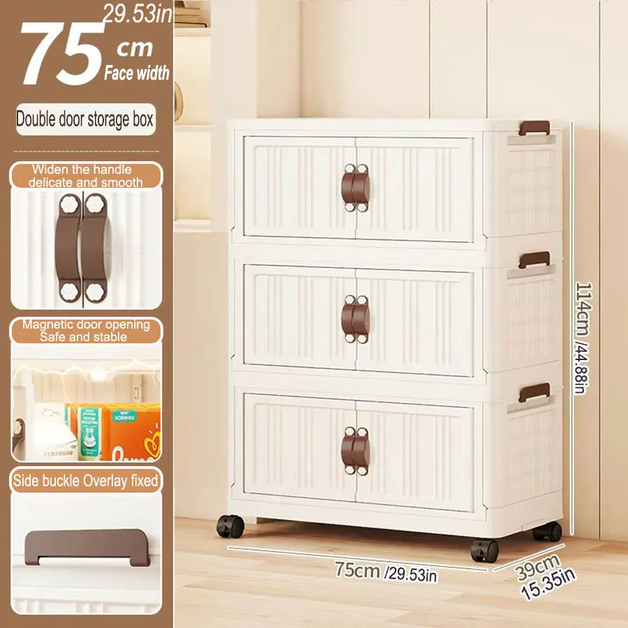 Large Capacity Foldable Wardrobe Storage Cabinet - Dustproof Closet Organizer, Easy to Install - Hom Haven
