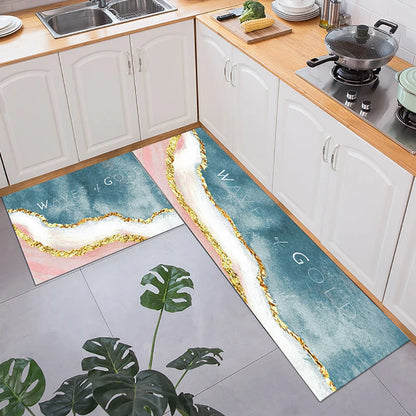 Soft Washable Kitchen Floor Mat - Anti-Slip Long Area Rug for Bedroom, Hallway & Bathroom Entrance - Hom Haven