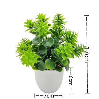 Mini Artificial Potted Flowers Bonsai - Fake Plant Table Decor & Home Garden Ornament - Hom Haven