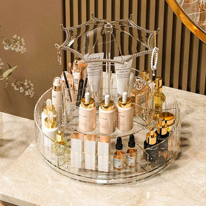 360° Rotating Acrylic Desktop Cosmetic Organizer - Hom Haven