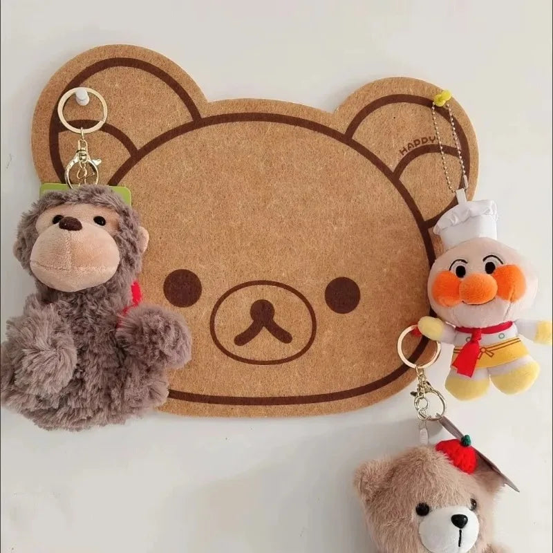 Cartoon Felt Board Wall Decor Panel - Rilakkuma Bear Wall Sticker for Children's Room Decoration - Hom Haven