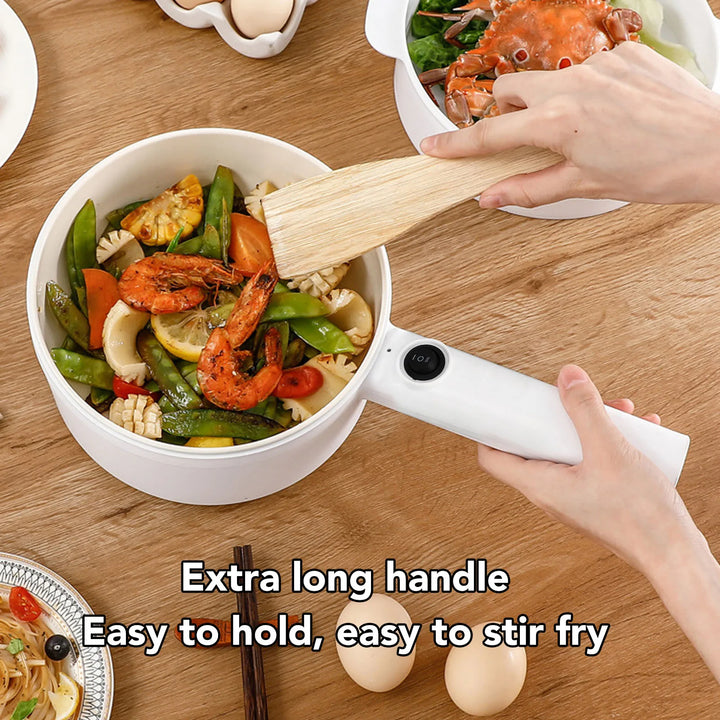 1.8L Electric Mini Cooking Pot – Non-Stick Ramen Cooker with Steamer (600W)