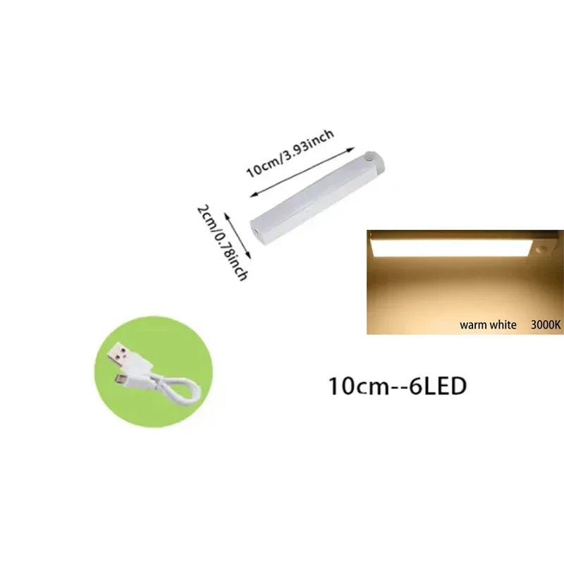 Rechargeable Motion Sensor Under Cabinet Magnetic LED Strip Light