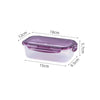 Sealed Rectangular Refrigerator Storage Box - Stackable Microwave-Safe Plastic Lunch Box with Lid