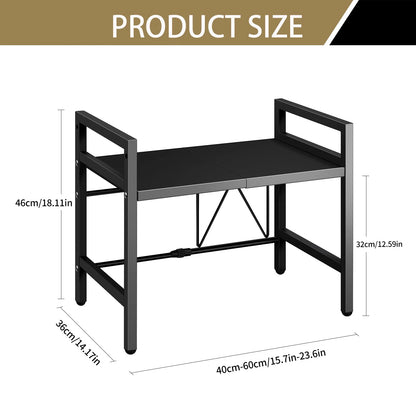 Expandable Microwave Shelf Organizer (42-64cm) - Moisture & Rust Proof Countertop Storage Rack - Hom Haven