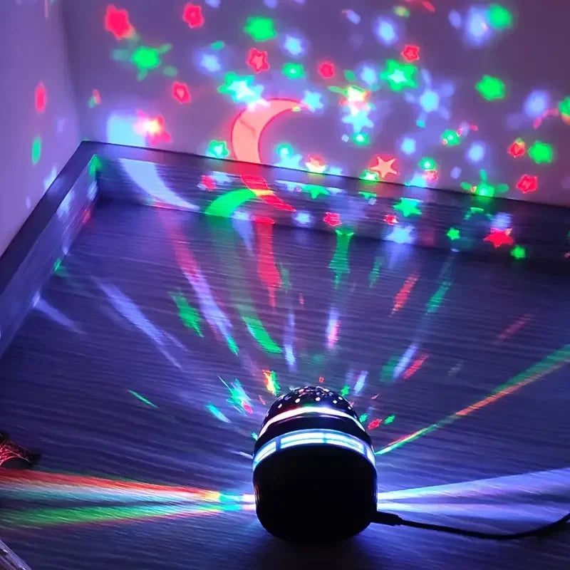 LED Starry Sky Night Light USB Projector - Magic Ball Moon & Star Atmosphere Lamp for Home & Room Decor - Hom Haven