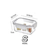 Refrigerator Crisper Storage Boxes, Sealed Fresh Food Organizer (3/1 Pcs)