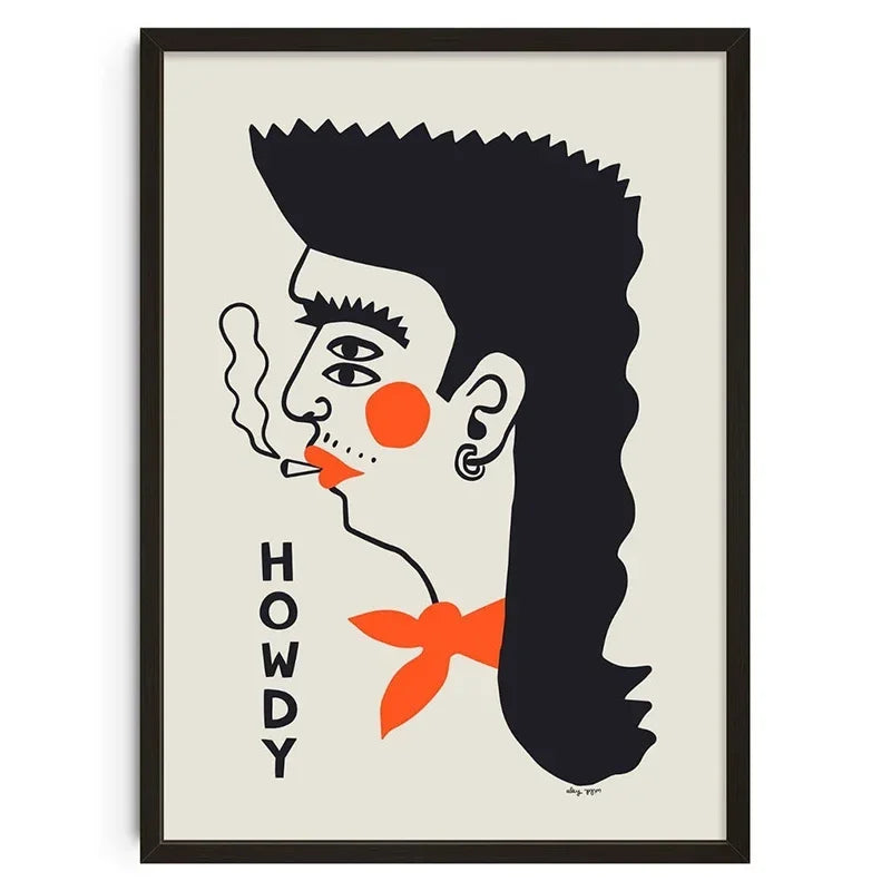 Retro Abstract Nourishing Soul Canvas Wall Art - Classic Unframed Print Poster for Home & Living Room Decoration - Hom Haven