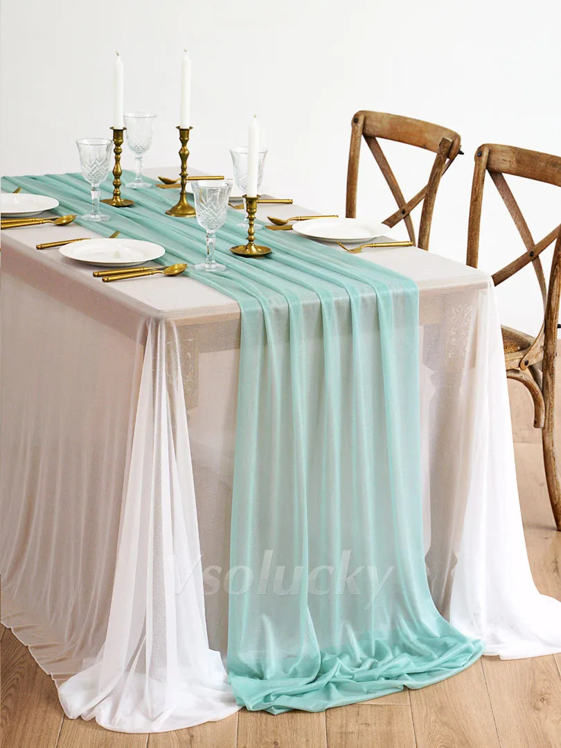 Table Runner Luxury Sheer for Wedding Rustic Boho Party Bridal Shower Birthday Christmas Decorations