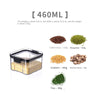 5-Piece Transparent Sealed Storage Jar Set - Stackable Airtight Kitchen Organizer for Dried Goods & Multigrain (700ml-1800ml)