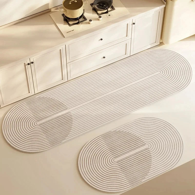 Super Absorbent Long Kitchen Floor Mat - Diatomite Anti-Slip Washable Bathroom & Entrance Doormat - Hom Haven